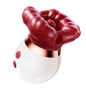 MizzZee - Mouth Love Licking Clitoris Stimulator Vibrator (Chargeable - Red)